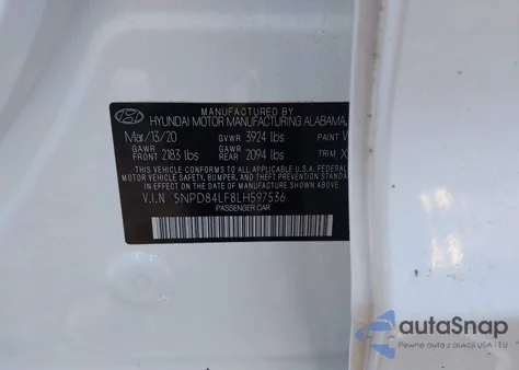 2020 Hyundai Elantra Value Edition из США, поврежденный, VIN 5NPD84LF8LH597536